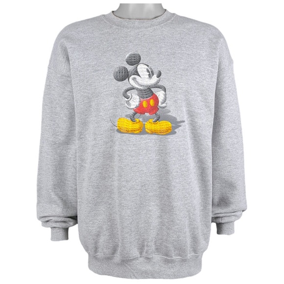 Vintage Mickey Mouse Disney Crew Neck Sweatshirt sz Large - Picture 2 of 16